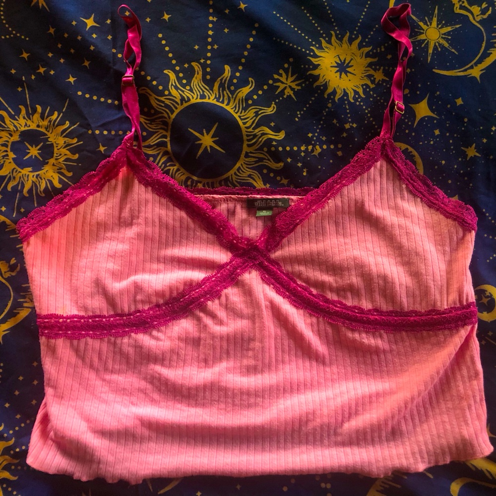 Pink contrast Camisole / Crop top